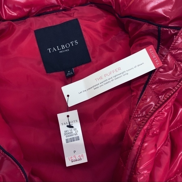 TALBOTS PETITES The Puffer Vest - Glossy Red - Picture 6 of 6